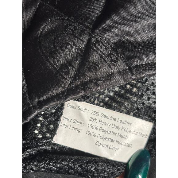 River Road Pecos Mesh Leather Motorcycle Jacket Black Men's Size 42 - Picture 9 of 10